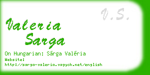 valeria sarga business card